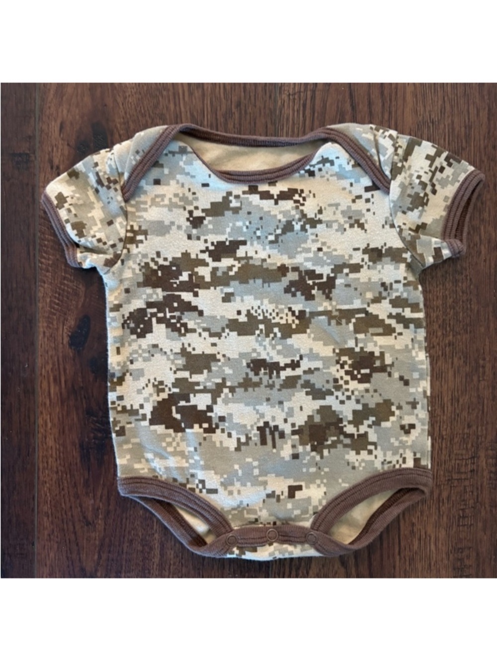 Camouflage Baby Onsie Bodysuit Military Camo 100% Cotton 3-6 mo